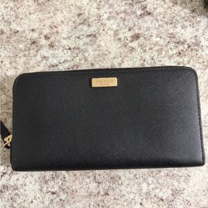 Kate Spade Black Zip-Around Wallet